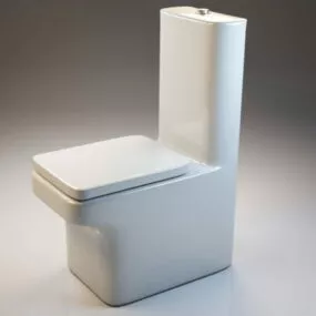 One Piece Elongated Toilet 3d model