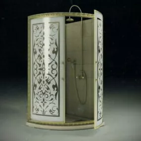 Vintage Shower Room 3d model