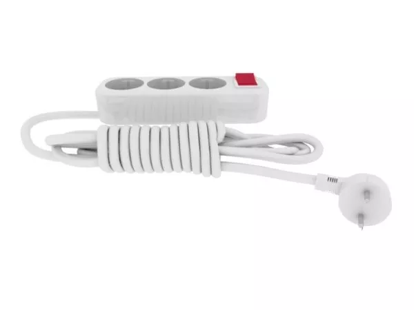 White Power Strip With Switch 3d model White Power Strip With Switch 3d model