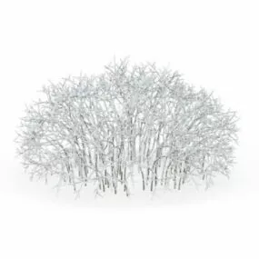 Pretty Snow Covered Shrubs 3d model