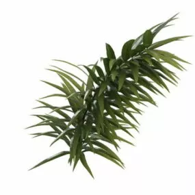 Golden Weeping Willow Branch 3d model