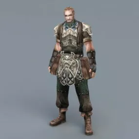 Pathfinder Male Rogue 3d model