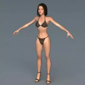 Woman In Bikini 3d model