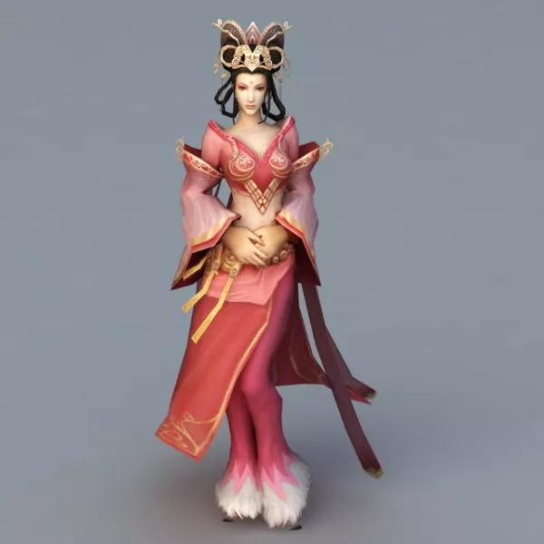 Ancient Chinese Beauty Rigged 3d model Ancient Chinese Beauty Rigged 3d model