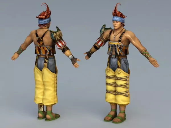 Final Fantasy X Wakka 3d model Final Fantasy X Wakka 3d model