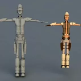 Cartoon Gunslinger 3d model
