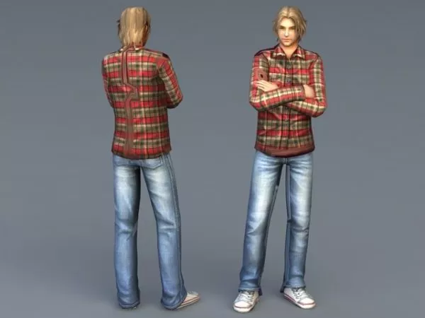 Cute Guy With Blonde Hair 3d model Cute Guy With Blonde Hair 3d model