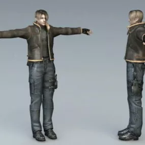 Mô hình 3d Resident Evil Leon Kennedy