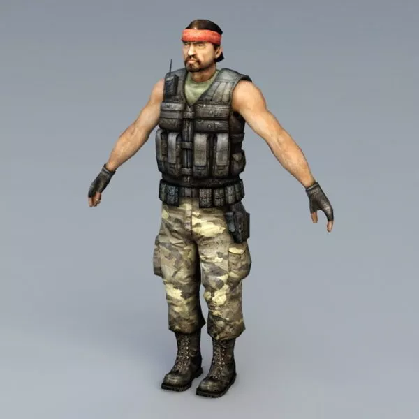 Wehrmacht Soldier In Uniform Character 3d model