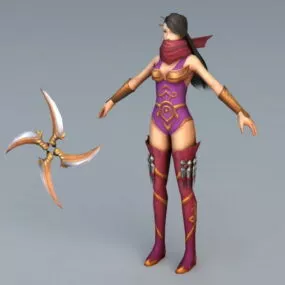 Ninja Girl 3d model