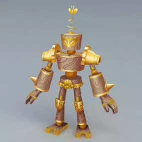 Gold Golem 3d model