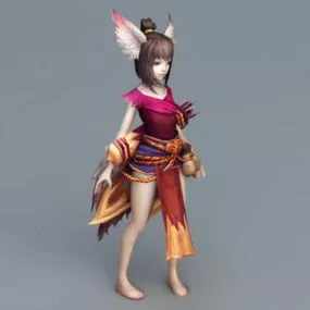 Fox Anime Girl Archer 3d model
