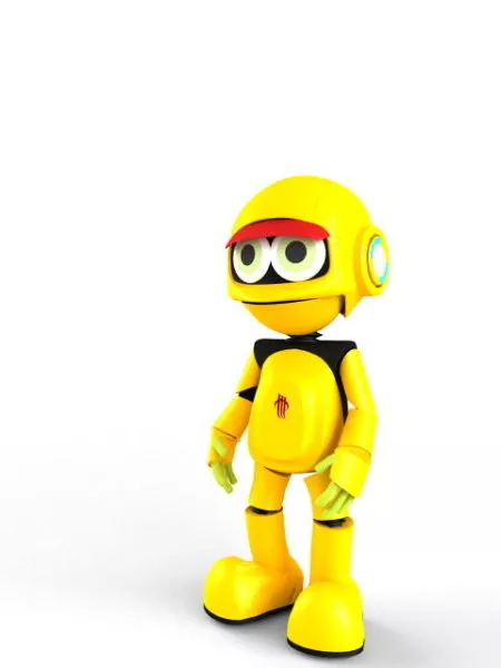 Animated Yellow Robot 3d model Animated Yellow Robot 3d model