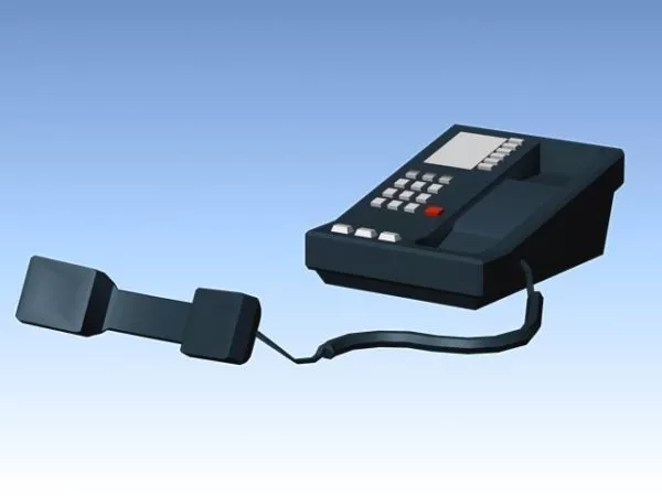 Dark Blue Telephone 3d model Dark Blue Telephone 3d model