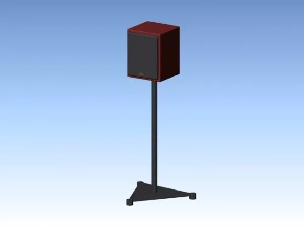 Audio Speaker With Glass Stand 3d model