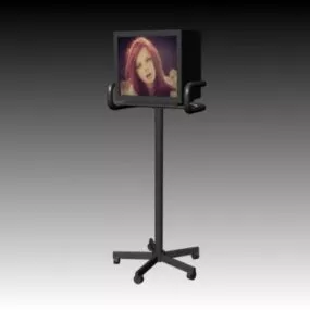 Tv Stand With Wheels 3d model