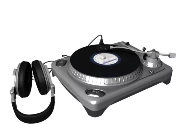 Direct-drive Turntable With Headphone 3d model Direct-drive Turntable With Headphone 3d model
