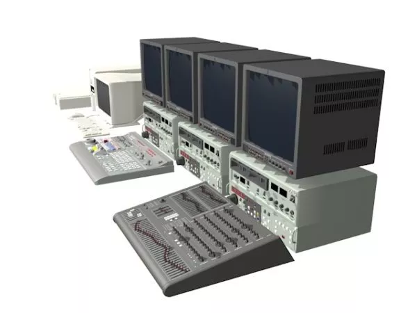 Square Lcd Monitor With Pc Mouse 3d model