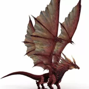 Red Fire Dragon 3d model