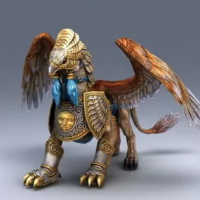 Armored Griffin Creature 3d model