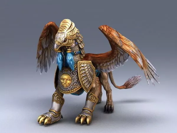Armored Griffin Creature 3d model Armored Griffin Creature 3d model