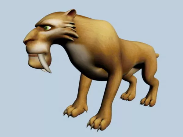 Cartoon Smilodon Rig 3d model Cartoon Smilodon Rig 3d model