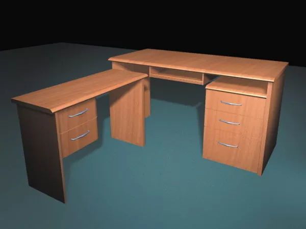 Staff Office Desk 3d model Staff Office Desk 3d model