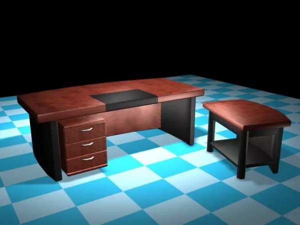 Executive Desk Furniture Sets 3d model Executive Desk Furniture Sets 3d model