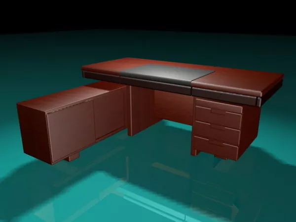 Office Desk With Storage 3d model Office Desk With Storage 3d model