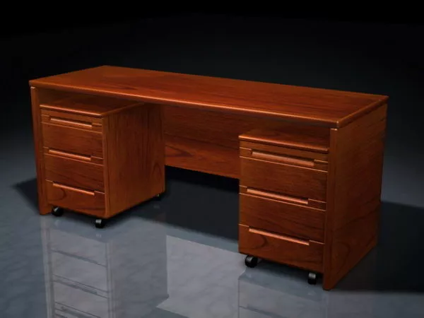 Office Desk With Cabinets 3d model Office Desk With Cabinets 3d model