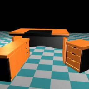 Executive Office Desk Sets 3d model