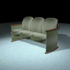 Antique Settee Furniture 3d model