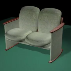 Antique Settee Sofa 3d model