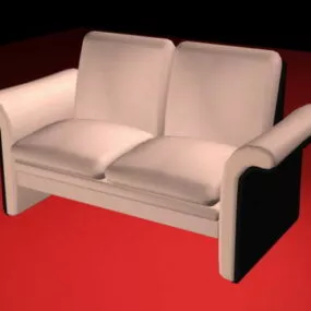 Light Pink Loveseat 3d model