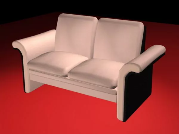 Light Pink Loveseat 3d model Light Pink Loveseat 3d model