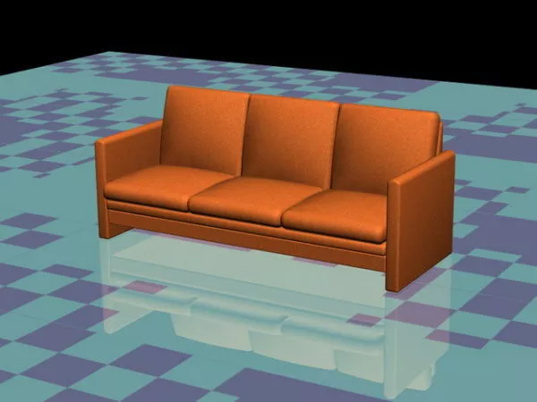 Orange Sofa Couch 3d model Orange Sofa Couch 3d model