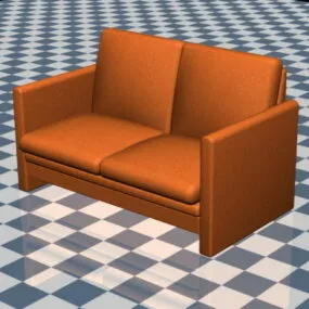 Orange Loveseat 3d model