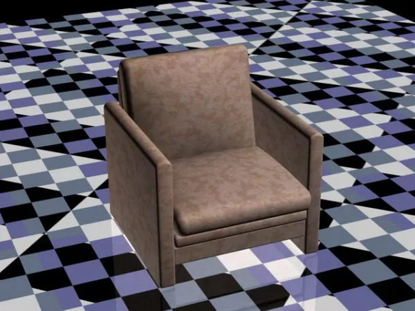 Small Fabric Club Chair 3d model Small Fabric Club Chair 3d model