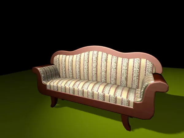 Antique Victorian Settee 3d model Antique Victorian Settee 3d model