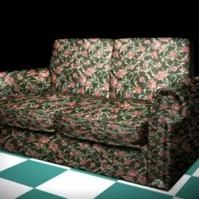 Floral Loveseat Furniture 3d model