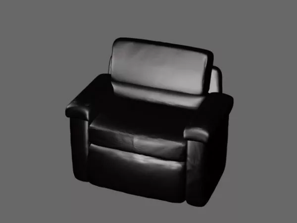 Black Leather Sofa Chair 3d model Black Leather Sofa Chair 3d model