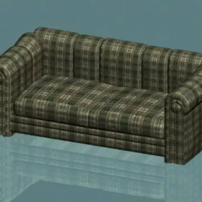Plaid Loveseat 3d model