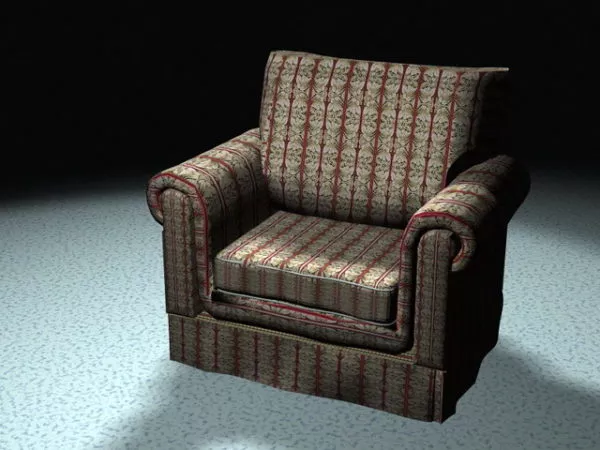 Floral Fabric Sofa Chair 3d model Floral Fabric Sofa Chair 3d model