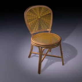 Antique Rattan Chair 3d model
