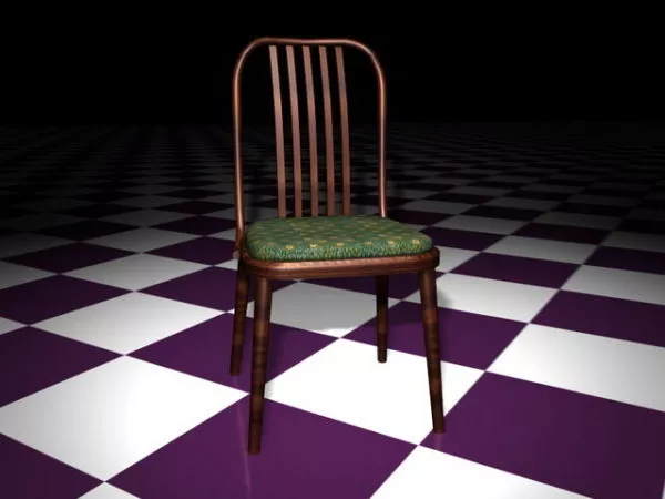 Vintage Wood Dining Chair 3d model Vintage Wood Dining Chair 3d model