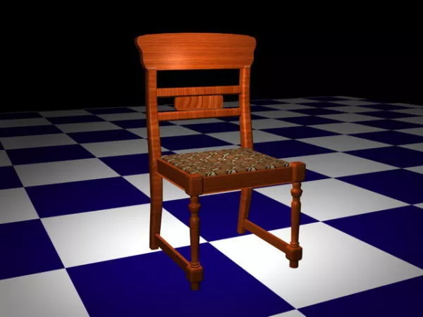 Upholstered Dining Room Chair 3d model Upholstered Dining Room Chair 3d model