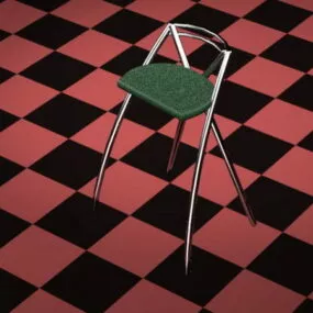 Metal Bar Stool Chair 3d model