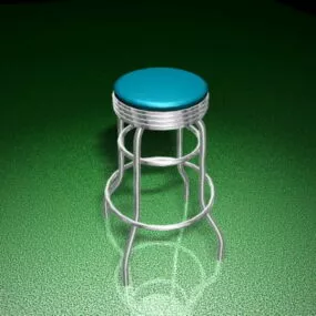 Retro Swivel Bar Stool 3d model