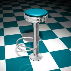 Floor Mounted Bar Stool 3d model