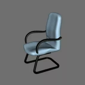 Cantilever Office Chair With Arms 3d model